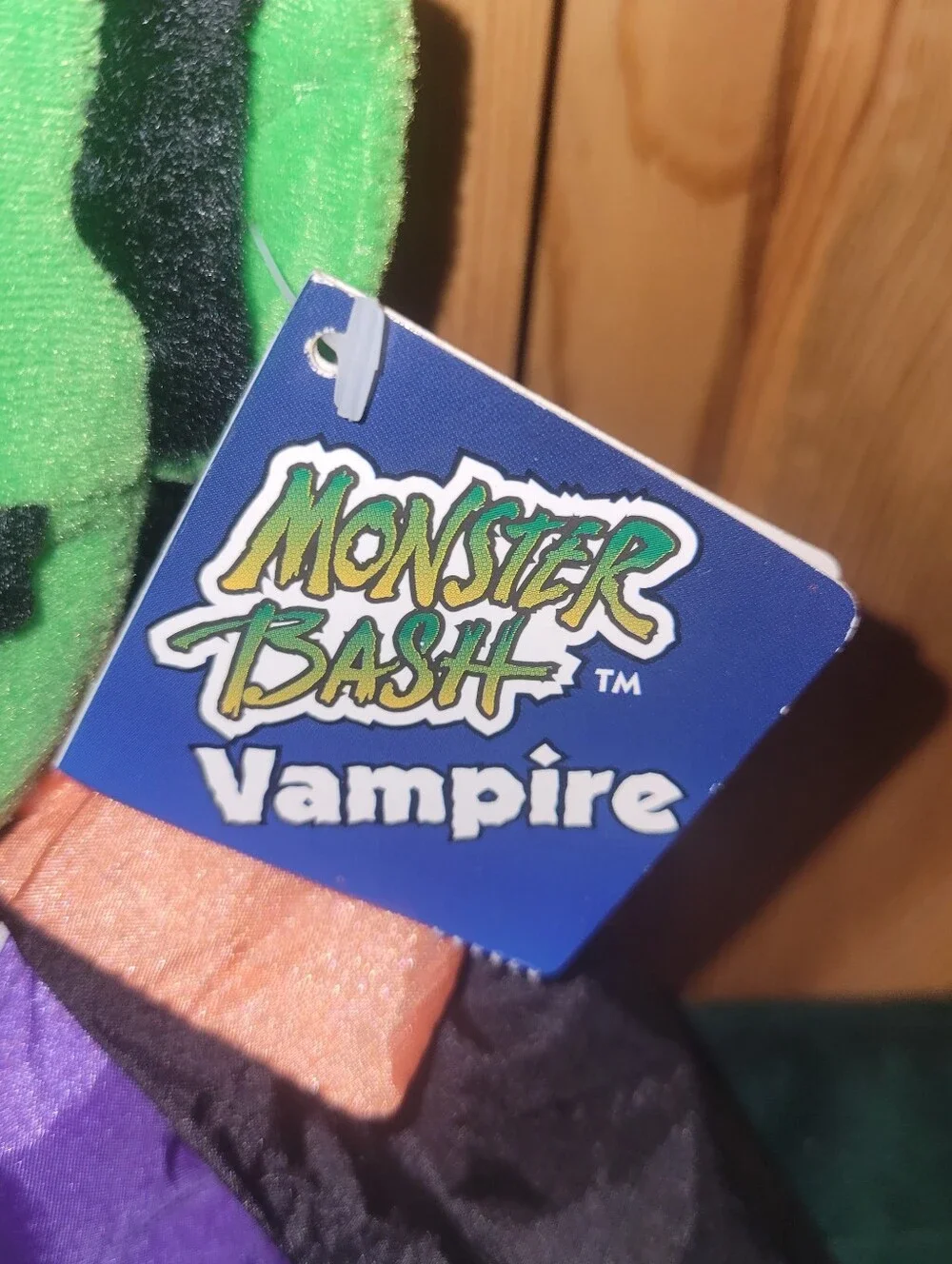 Vintage 90s Monster Bash Vampire Plush - Green, Purple & Black